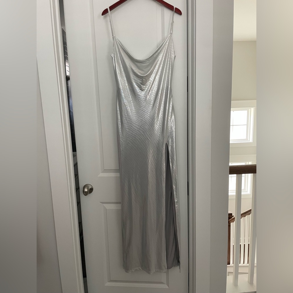Meshki Silver maxi dress